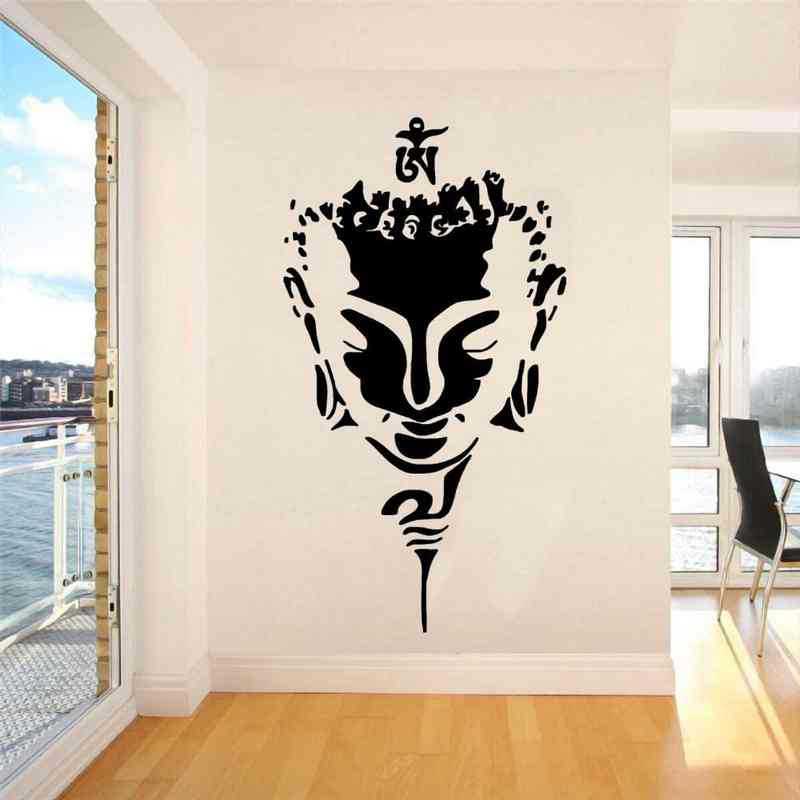 Buddha Head Statue Carved Wall Stickers Artistic Home Wall Stickers Buddha Head Statue Carved Wall Stickers Artistic Home Wall Stickers